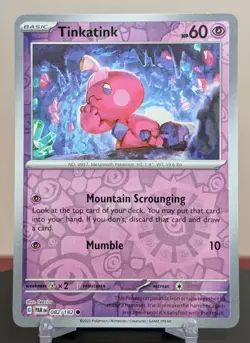 Pokemon Tinkatink #082/182 English Paradox Rift Reverse Holo - Image 1