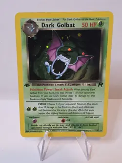 Dark Golbat - 7/82 - Pokemon Team Rocket 1st Edition Holo Rare Card WOTC - Image 1