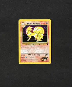 2000 Pokemon Gym Challenge Brock's Ninetales 3/132 Holo LP - Image 1