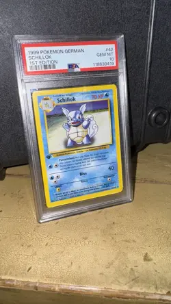 Pokemon Wartortle (Schillok) Base Set 1st Edition GERMAN #42 PSA 10 Gem Mint - Image 1