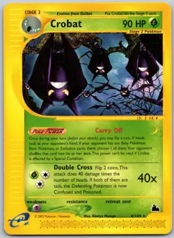 Crobat 6/144 Skyridge - Vintage Pokemon - Rare Non-Holo Regular NM - Image 1