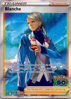 Blanche - SWSH227 - Pokemon Sword & Shield Base Set Full Art Rare Card NM - Image 1