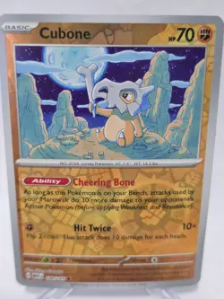 CUBONE 104/165 - REVERSE HOLO - 151 Scarlet Violet Pokemon - Image 1