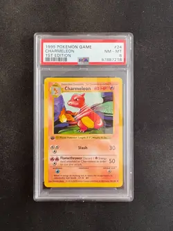 1999 Pokemon 1st Edition Shadowless Charmeleon #24 PSA 8 - Image 1