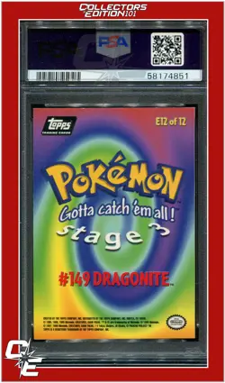 Topps Pokemon Edt E12 Dragonite #149 PSA 7 - Image 2