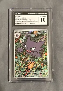 Haunter Pokemon (2025) Black Star Promos - 027 Mega Battle Deck CGC GEM MINT 10 - Image 1