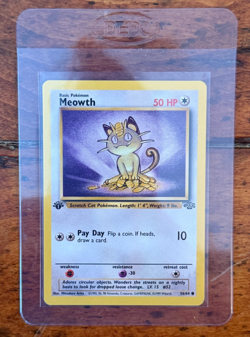 1999 Pokemon Meowth Jungle 1st Edition 56/64 LP - Image 1