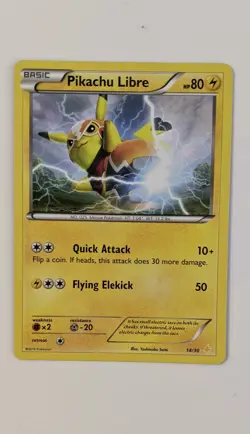 Pokemon TCG Suicune XY Trainer Kit: Pikachu Libre 14/30 2016 Excellent LP - Image 1