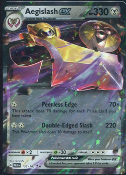 Aegislash ex - 135/182 Paradox Rift (PAR) Double Rare Holo Pokemon TCG NM - Image 1