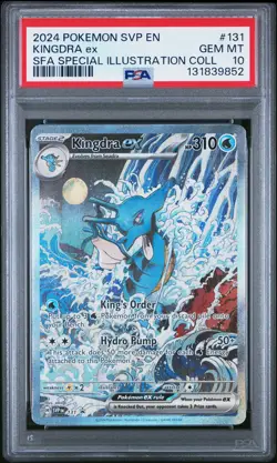 2024 POKEMON SVP EN-SV BLACK STAR PROMO #131 KINGDRA EX PSA 10 - Image 1