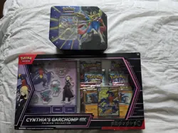 Pokemon Bundle Cynthias Garchomp EX Premium Collection & Slashing Legends Tin - Image 1