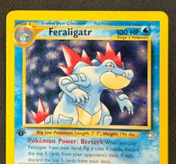 FERALIGATR HOLO 2000 POKEMON NEO GENESIS 1ST EDITION 4/111 - Image 2