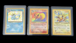 Pokemon TCG Jungle Vaporeon Flareon Jolteon HOLO NM - Image 1