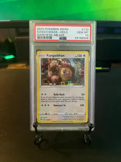 2020 Pokemon SWSH Darkness Ablaze Kangaskhan Holo PSA 10 Gem Mint - Image 1