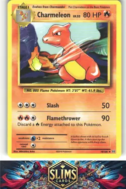 10/108 - Charmeleon - Uncommon - Near Mint or Better - Pokemon TCG - #10/108 - Image 1