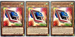 3 x LED8-EN016 Speedroid CarTurbo - Common 1st Edition Near Mint YuGiOh Cards - Image 1
