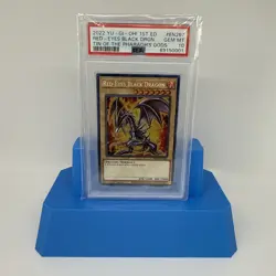 PSA 10 Yu-Gi-Oh Red Eyes Black Dragon First Edition Tin of the Pharaoh’s Gods - Image 1