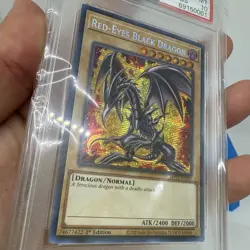 PSA 10 Yu-Gi-Oh Red Eyes Black Dragon First Edition Tin of the Pharaoh’s Gods - Image 3