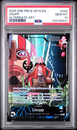 Usopp (Parallel) OP10-042 Royal Blood - 2025 One Piece English - Alt Art PSA 10 - Image 1