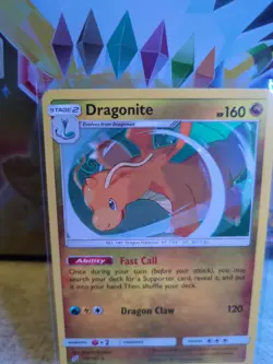 Dragonite 119/181 Cosmos Holo Foil SM Team Up Promo Pokemon Card TCG With Swirl - Image 3