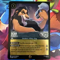 Disney Lorcana Fabled Scar Finally King Cold Foil Card 175/204 Legendary - Image 1