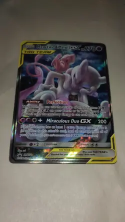 Pokemon TCG Mewtwo & Mew GX SM191 Black Star Promo Card NM - Image 1