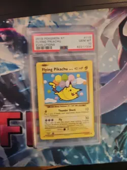 Pokemon TCG Flying Pikachu Evolutions Card 110/108 Regular Secret Rare, PSA 10 - Image 1