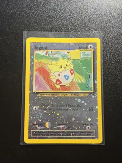 2001 Pokemon Vintage Southern Islands Reverse Holo Togepi Swirl Card Promo 4/18 - Image 1