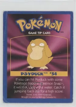 Psyduck Kellogg's Pokemon Game Tip Cards #54 1999 - Image 1