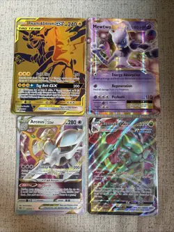 Pokemon Oversized Jumbo Lot 27 Cards w/ Binder Pikachu Zekrom, Rayquaza, Mewtwo - Image 1