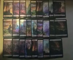 Mtg Magic The Gathering Tcg Lot Of 90+ Full Art Holo Foil Land Cards - Image 3