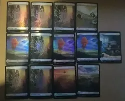 Mtg Magic The Gathering Tcg Lot Of 90+ Full Art Holo Foil Land Cards - Image 5