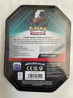 Pokemon TCG Triple Whammy Tins (3 foil cards, 3 booster packs, and 1 code card) - Image 2