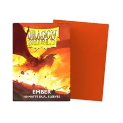 Dragon Shield Standard Size Dual Matte Card Sleeves 100 Ember Orange Pokemon TCG - Image 1