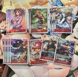 (17) One Piece TCG Red SR/ Mixed LOT 17 Foil Cards English Mixed Sets All NM - Image 1