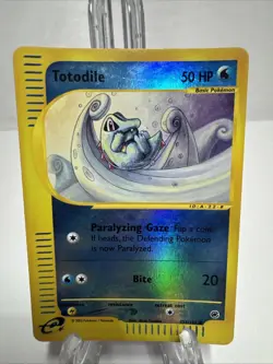 Totodile 135/165 Reverse Holo Pokemon Card Expedition Rare - Image 1