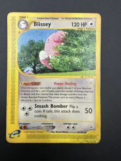Blissey 6/147 MP Non Holo Rare Forest Tree Art Aquapolis Pokemon Card! - Image 1