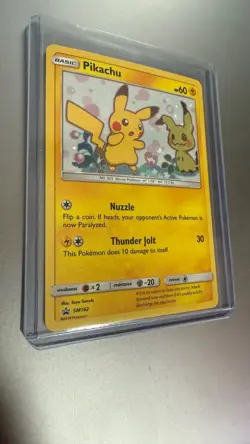 💎Pokemon 2019 Pikachu SM162 Pikachu & Mimikyu!! Black Star Promo Holo Card TCG - Image 2