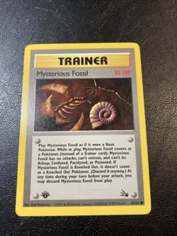 Mysterious Fossil 1st Edition Fossil Set Pokemon Card - Image 1