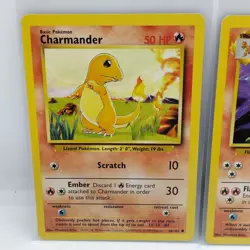 Charmander 46/102 & Charmeleon 24/102 Pokemon Card - Base Set WOTC TCG - NM - Image 2
