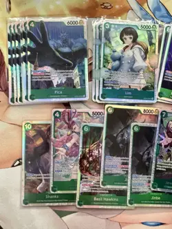 (18) One Piece TCG Green SR/ Mixed LOT 18 Foil Cards English Mixed Sets All NM - Image 3