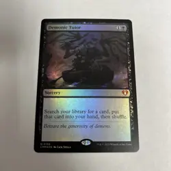 Demonic Tutor Foil Commander Masters Card #0150 MTG LP - Image 1