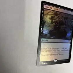 Demonic Tutor Foil Commander Masters Card #0150 MTG LP - Image 5