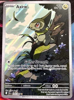 Pokemon TCG - Axew 145/086 SV: Black Bolt Holo Illustration Rare Near Mint Card - Image 1