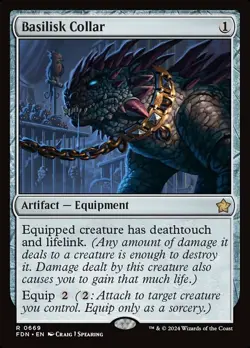 1 x Basilisk Collar - Foundations - NM-Mint - MTG - Image 1