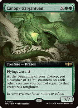 Canopy Gargantuan (Extended Art) [Tarkir: Dragonstorm Commander] Magic MTG - Image 1