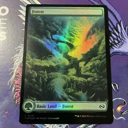 x1 Forest TDM Tarkir Dragonstorm MTG 276 FOIL FULL ART BASIC LAND M/NM - Image 1
