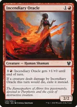 INCENDIARY ORACLE X 4 N/M- THEROS BEYOND DEATH MAGIC THE GATHERING - Image 1