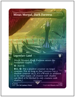 1x Minas Morgul, Dark Fortress, Borderless Art - Foil, Magic MTG NM - Image 1