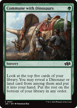 Commune with Dinosaurs [Foundations Jumpstart] Magic MTG - Image 1